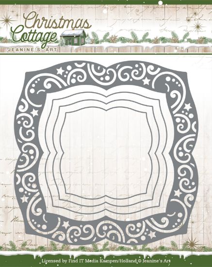 Picture of Find It Trading Jeanine's Art Die-Nesting Swirls, Christmas Cottage