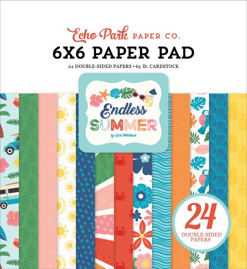 Picture of Echo Park Double-Sided Paper Pad 6"X6" 24/Pkg-Endless Summer