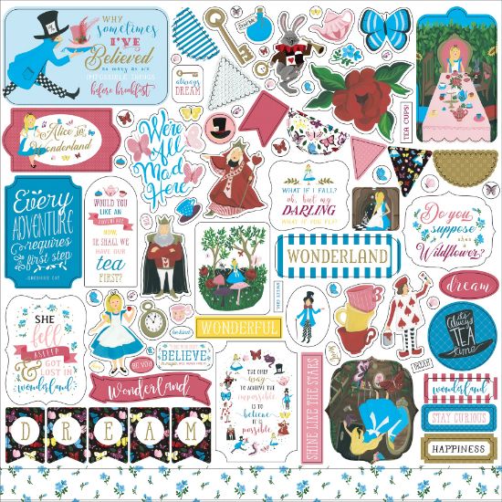 Picture of Alice In Wonderland No. 2 Cardstock Stickers 12"X12" Elements