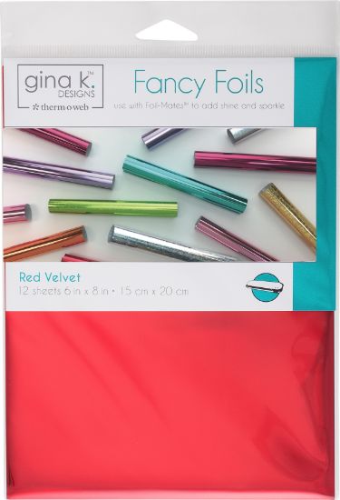 Picture of Gina K Designs Deco Foil 6"X8" 12/Pkg Red Velvet