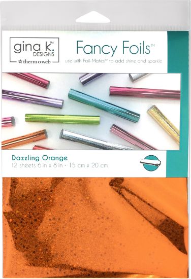 Picture of Gina K Designs Fancy Foil 6"X8" 12/Pkg Dazzling Orange Holographic