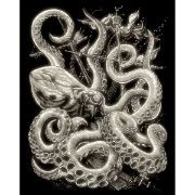 Picture of Glow In The Dark Foil Engraving Art Kit 8"X10" Octopus