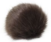Picture of Faux Fur Pom With Loop Brown