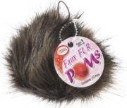 Picture of Faux Fur Pom With Loop Brown