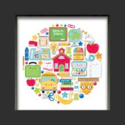 Picture of Doodlebug Design Shadow Box Kit 6/Pkg-School Days