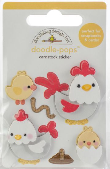 Picture of Doodlebug Doodle-Pops 3D Stickers Hen & Chicks