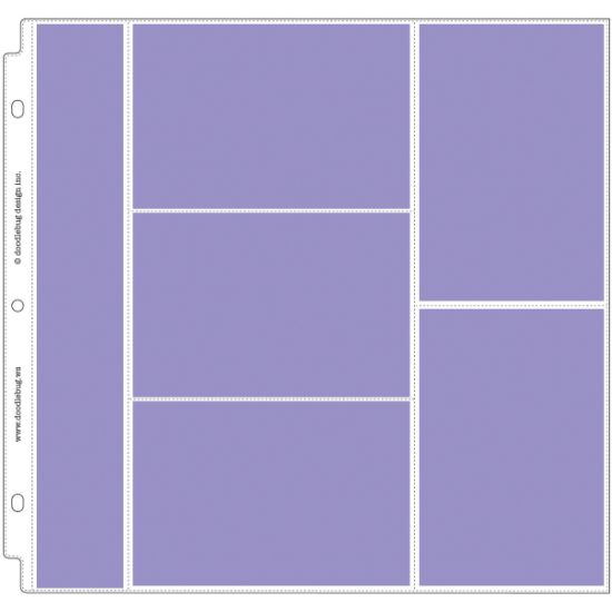 Picture of Doodlebug Page Protectors 12"X12" 12/Pkg (1) 2"X12", (3) 6"X4" & (2) 4"X6" Pocket