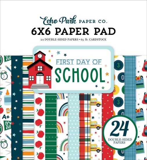 Picture of Echo Park Double-Sided Paper Pad 6"X6" 24/Pkg-First Day Of School