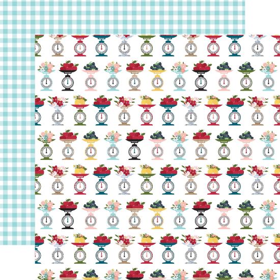 Picture of Farmer's Market Double-Sided Cardstock 12"X12" Produce Scale