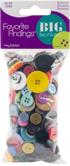 Picture of Favorite Findings Big Bag Of Buttons Multicolor 4oz