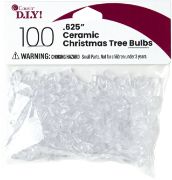 Picture of Ceramic Christmas Tree Bulbs .625" 100/Pkg Clear