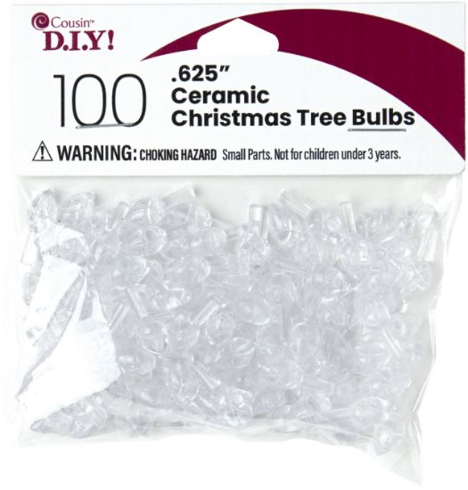 Picture of Ceramic Christmas Tree Bulbs .625" 100/Pkg Clear
