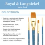 Picture of Gold Taklon Value Pack Brush Set Round 12/Pkg