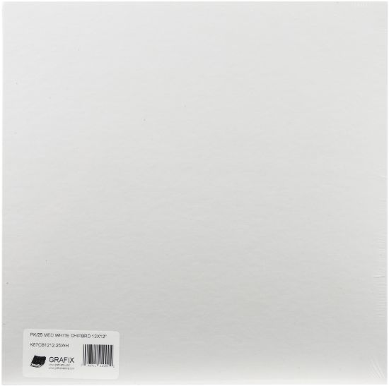 Picture of Grafix Medium Weight Chipboard Sheets 12"X12" 25/Pkg White