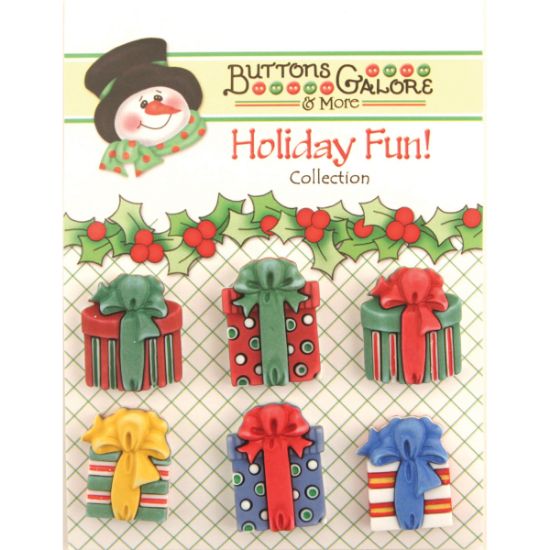 Picture of Holiday Fun Buttons Christmas Presents