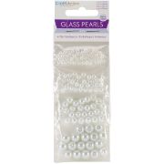Picture of Glass Fired Pearl Beads 135/Pkg White