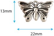 Picture of Craft Consortium Midnight Flight Metal Charms 9/Pkg-Silver Moth