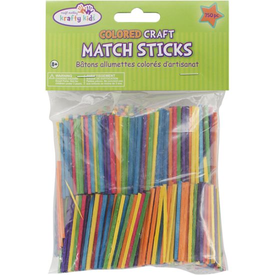 Picture of Craft Match Sticks Colored 2" 750/Pkg