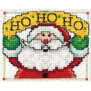 Picture of HO HO HO Ornament Counted Cross Stitch Kit 2"X3"