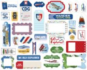 Picture of Carta Bella Cardstock Ephemera 33/Pkg Frames & Tags, Our Travel Adventure