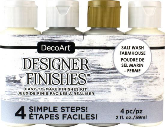 Picture of DecoArt Designer Finishes Paint Pack 4/Pkg-Salt Wash Farmhouse