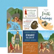 Picture of Bible Stories: David & Goliath Dbl-Sided Cardstock 12"X12"-Journaling Cards