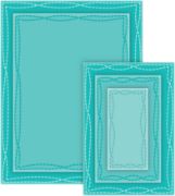 Picture of CottageCutz Nested Dies 5/Pkg Wacky Stitched Rectangle