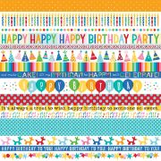 Picture of Birthday Bash Double-Sided Cardstock 12"X12"-Birthday Bash Borders