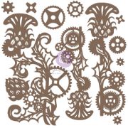 Picture of Finnabair Decorative Chipboard Mechanical Thistle, 11/Pkg