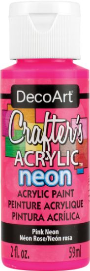 Picture of Crafter's Acrylic All-Purpose Paint 2oz Pink Neon
