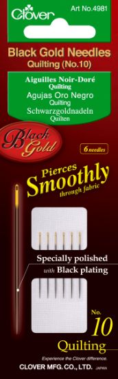 Picture of Black Gold Quilting Needles Size 10 6/Pkg