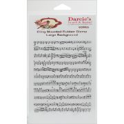 Picture of Darcie's Cling Background Mounted Rubber Stamp 4"X5.25" Music Notes
