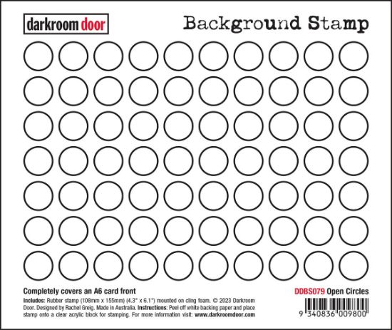 Picture of Darkroom Door Background Cling Stamp 4.3"X6.1"-Open Circles