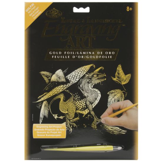 Picture of Gold Foil Engraving Art Kit 8"X10" Baby Dragon