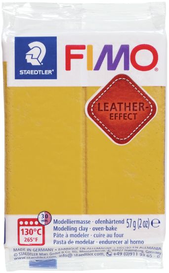 Picture of Fimo Leather Effect Polymer Clay 2oz Ochre