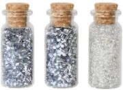 Picture of Glitter & Seed Bead Accent Vials 3/Pkg Silver