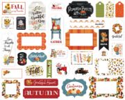 Picture of Carta Bella Cardstock Ephemera-Frames & Tags, Fall Fun