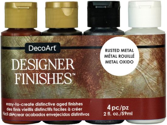 Picture of DecoArt Designer Finishes Paint Pack 4/Pkg Rusted Metal