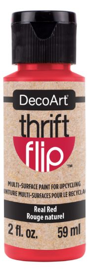 Picture of DecoArt Thrift Flip Multi-Purpose Satin Enamel 2oz-Real Red