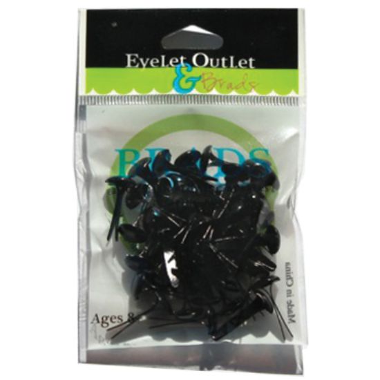 Picture of Eyelet Outlet Round Brads 8mm 40/Pkg Black