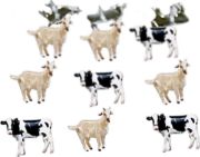 Picture of Eyelet Outlet Shape Brads 12/Pkg Cow & Goat