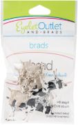 Picture of Eyelet Outlet Shape Brads 12/Pkg Cow & Goat