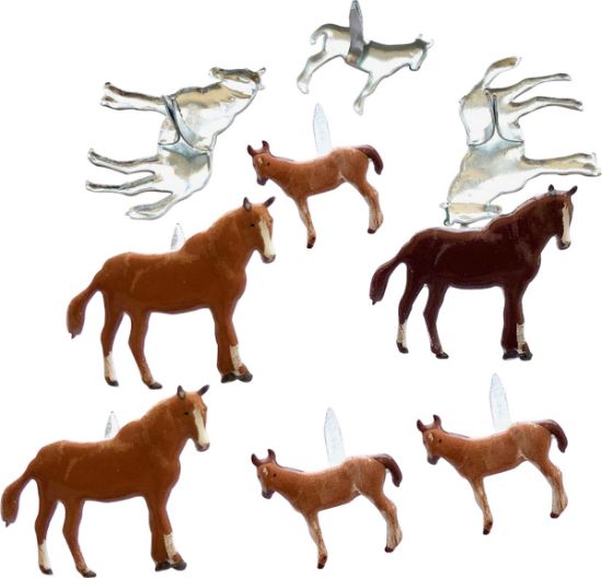 Picture of Eyelet Outlet Shape Brads 12/Pkg Horse