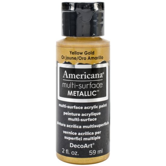 Picture of Americana Multi-Surface Metallic Acrylic Paint 2oz Yellow Gold