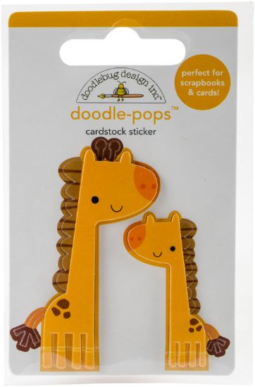 Picture of Doodlebug Doodle-Pops 3D Stickers  At The Zoo Jenny & Jojo Giraffe