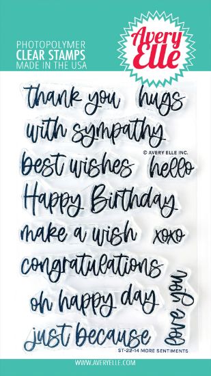 Picture of Avery Elle Clear Stamp Set 4"X6"-More Sentiments