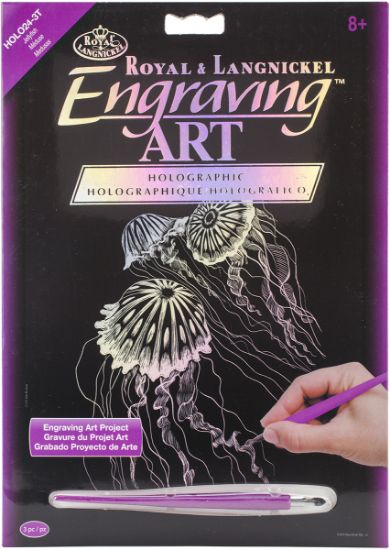 Picture of Holographic Foil Engraving Art Kit 8"X10" Jellyfish