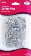 Picture of Allary Safety Pins 175/Pkg Nickel Plated, Assorted Sizes