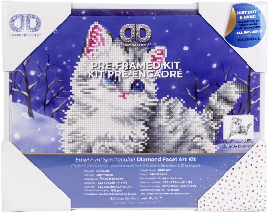 Picture of Diamond Dotz Diamond Embroidery Facet Art Kit 11"X14" Kitten In The Snow W/Frame