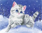 Picture of Diamond Dotz Diamond Embroidery Facet Art Kit 11"X14" Kitten In The Snow W/Frame